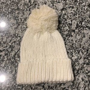 So White/Cream and Gold Winter Beanie